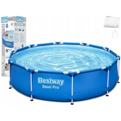 Basen ogrodowy stelażowy 305x76 cm 10FT Bestway 56677